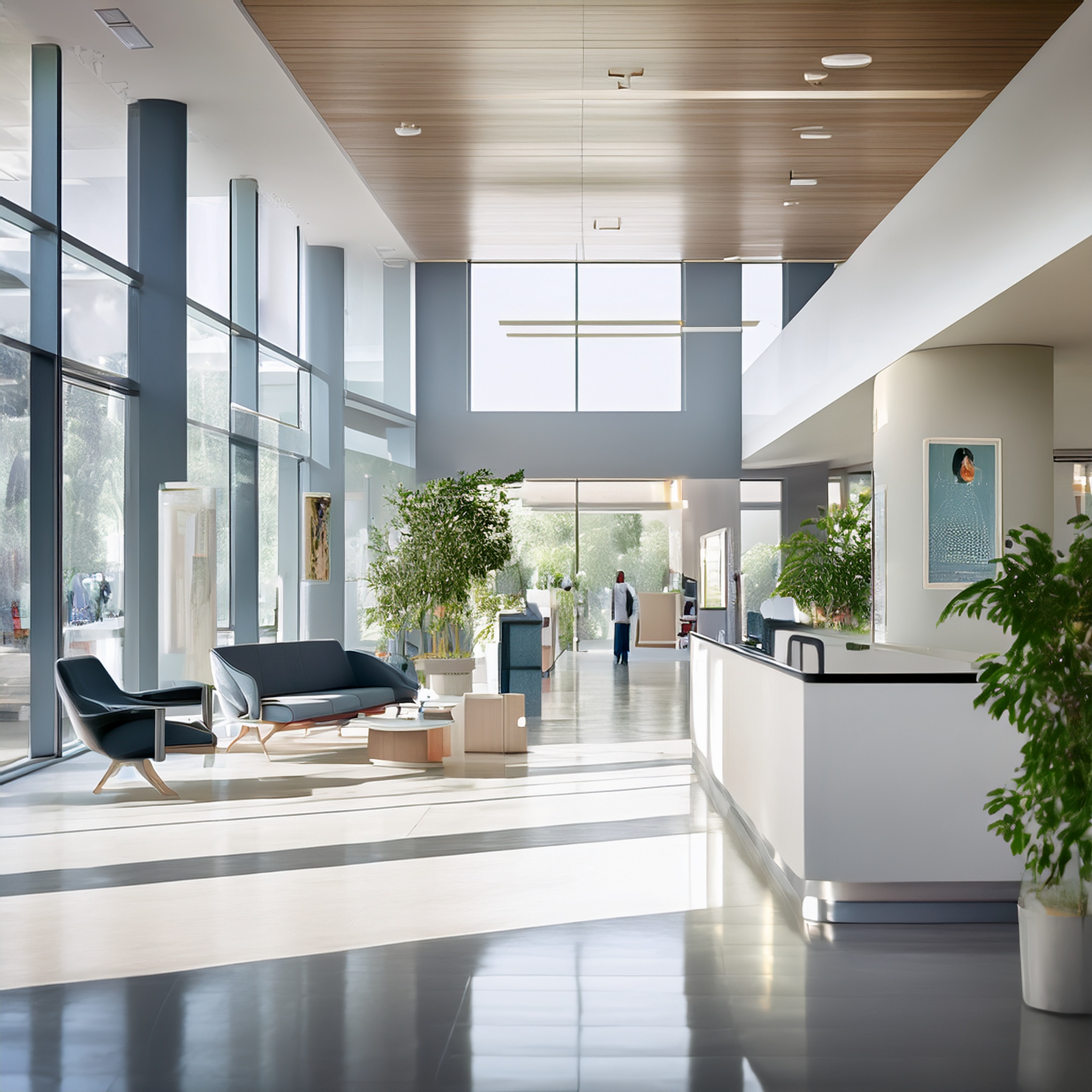 Moderne Steuerberatungseinrichtung, freundliche Interaktion zwischen Beratern und Klienten